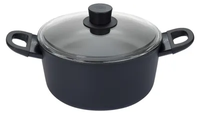 Zdjęcie produktu dla BALLARINI 75002-921-0, Okrągły, Czarny, Aluminium, Czarny, Gaz, Indukcja, Szkło