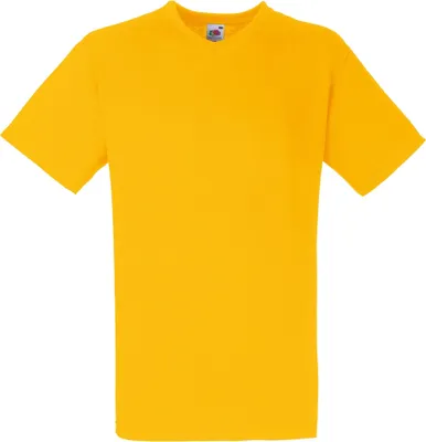 Produktbild von Fruit Of The Loom Valueweight T-shirt für Männer mit V-Ausschnitt, kurzärmlig BC338 (M) (Sonnenblumengelb)