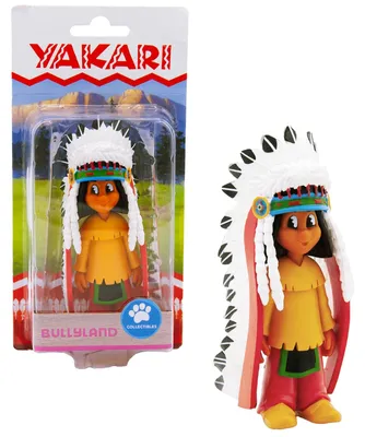 Produktbild von Bullyland 43364 - Spielfigur Indianer Yakari mit abnehmbaren Federschmuck, ca. 10,9 cm, detailgetreu, ideal als kleines Geschenk für Kinder ab 3 Jahre