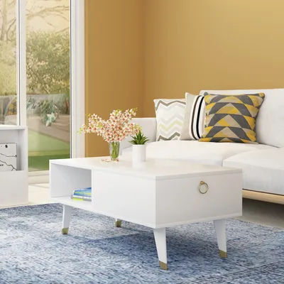 Produktbild von Skye Decor, Delux - White, Couchtische, Weiß, 90 x 42,4 x 45 cm