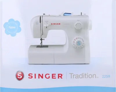 Produktbild von SINGER Tradition, Weiß, Automatische Nähmaschine, Nähen, 4 Step, Drehregler, CE