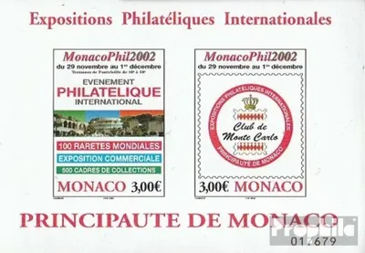 Produktbild von Briefmarken Monaco 2002 Mi Block85 (kompl.Ausg.) postfrisch Briefmarkenausstellung