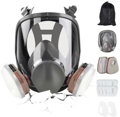 Produktbild von Schutzmaske für Maler - Vollgesichtsmaske - Atmungsaktive Maske - Wiederverwendbar - Mit Aktivkohlefilter - Schützt vor Gasen, Farben, Staub, Chemikalien und anderen Berufsgefahren.