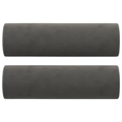 Immagine prodotto di vidaXL Cuscino decorativo 2 pz. Velluto grigio scuro Ø15x50 cm