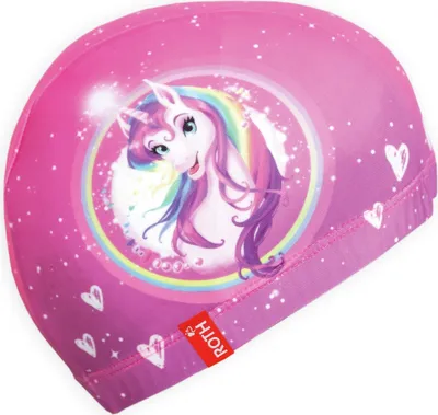 Produktbild von Kinder-Badekappe, 21x19 cm, 82% Polyester, 18% Elasthan, Einhornportrait