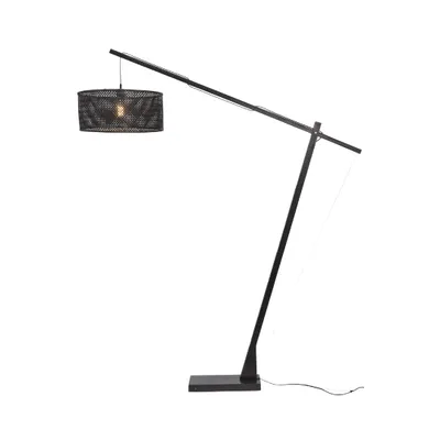 Produktbild von GOOD&MOJO - Stehleuchte Java - Bambus Schwarz - 175x50x207cm für Wohnzimmer, Schlafzimmer