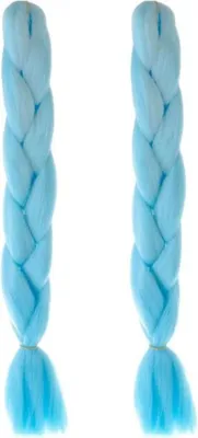 Produktbild von Soulima Haarteile, synthetisch, Zopfoptik, blau, 2 Stück