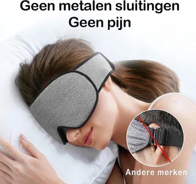 Produktbild von Famanu Schlafmaske aus Baumwolle - 3D lichtblockierend, mit Gehörschutz, ultraleicht und komfortabel