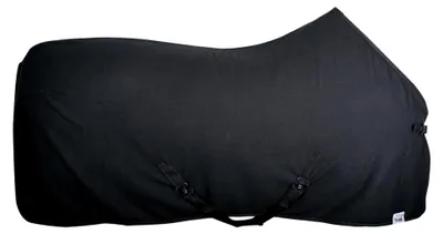 Produktbild von Fleece Abschwitzdecke mit Kreuzbegurtung, Schwarz, Größe 110