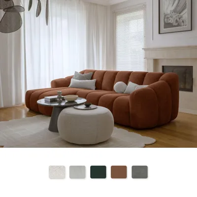 Produktbild von MIUFORM Shell S Sofa Armlehne LINKS - 255x165 cm - Terrakotta - Modulsofa Couch