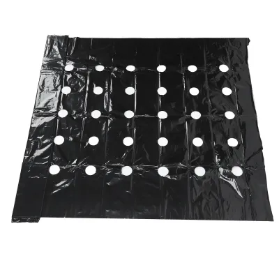 Produktbild von Perforierter Gewächshausmulch, hochfest, schwarz, langlebig, perforierter PE-Mulchfilm für den Pflanzenanbau