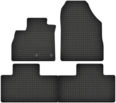 Produktbild von Gummimatten passend für Renault Scenic IV (ab 2015) Gummi Fußmatten Satz Schwarz + Stopper