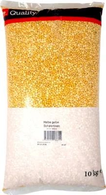 Produktbild von TGQ halbe gelbe Schälerbsen 10kg getrocknet Vorrat Erbsen
