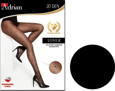 Produktbild von Karierte gepunktete Strumpfhose mit Herzen 4 Nero