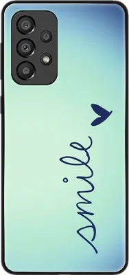 Produktbild von König Design Hülle kompatibel mit Samsung Galaxy A33 5G Kunststoff Soft Handyhülle - Handy Case Smile Blau