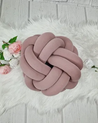 Produktbild von Knot Pillow Kissen / Größe 35cm x 35cm / Viele Farben zur Auswahl / Dekoratives Kissen / Kissen / Gebundenes Kissen / Knotenkissen / Skandinavisches Kissen /