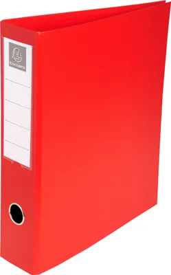 Image de Exacompta 10x Classeur rembordé PVC 4 anneaux en D de 50mm A4 maxi Rouge 51745E