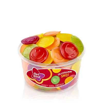 Zdjęcie produktu dla Red Band Smile gumy owocowe buźki 5 różnych 1200g