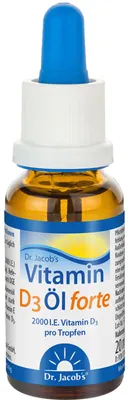 Immagine prodotto di Olio di vitamina D3 forte 2000 U.I. ad alto dosaggio Dr Jacob's 20 ml