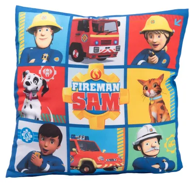 Produktbild von Feuerwehrmann Sam Kissen - Feuerwehr Plüsch Dekokissen Zierkissen Kopfkissen 30 x 30 cm