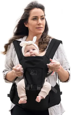 Obrázok produktu pre DERYAN Pack Luxe Ergonomický nosič - Nosič pre bábätká + Vrecká na uschovanie - Čierna
