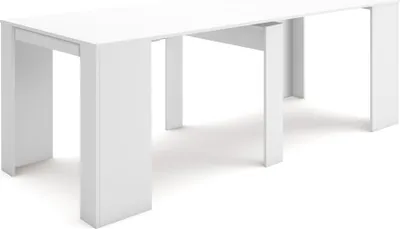 Immagine prodotto di S III Consolle allungabile, 222x90x77cm, Per 10 persone,  Tavolo da pranzo, Bianco