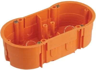 Productafbeelding van Inbouwdoos 60, dubbele plaat, met schroeven - A.0042WP