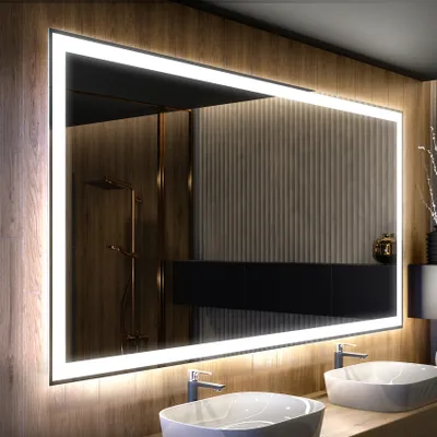 Zdjęcie produktu dla Artforma Lustro łazienkowe z oświetleniem LED L01 60x100 cm | Kolor LED: zimny biały 7000K