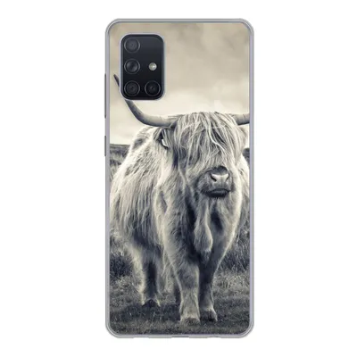 Produktbild von MuchoWow® Handyhülle Schutzhülle Hülle für Samsung Galaxy A51 Schottischer Hochländer - Tiere - Wolken - Kuh - Natur Silikon Softcase Handy Hülle - Schutzabdeckung