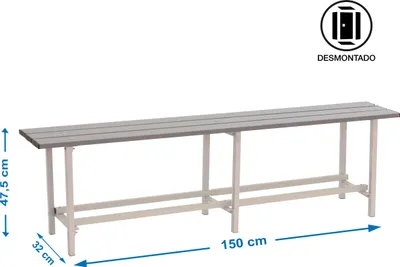 Produktbild von Zerlegte Datumsbank aus Metall, 1500 mm