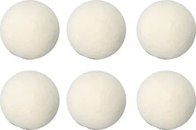 Immagine prodotto di 6 palline di lana per asciugatrice, ad alta densità, assorbono lo sporco, riducono l'elettricità statica, palline di lana per il lavaggio, 4 cm
