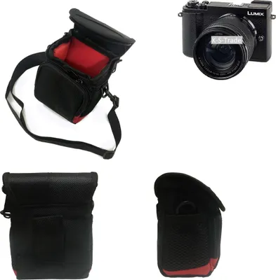 Produktbild von K-S-Trade Kameratasche Fototasche Umhängetasche Schultertasche Zubehör Tasche Schutz Hülle kompatibel mit Panasonic Lumix DC-GX9 mit Zusatzfach und