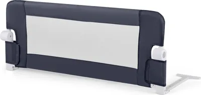 Image de COSTWAY Barrière de lit pliable, Barrière de lit avec sangles réglables, pliage en un clic, protection antichute lit pliable à 180°, Gris, 105x42cm