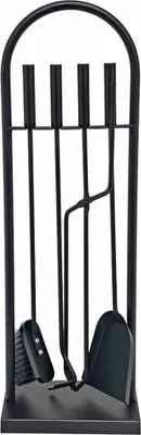 Produktbild von Kaminset, Schwarz, 4 Stück, 23 x 68 cm