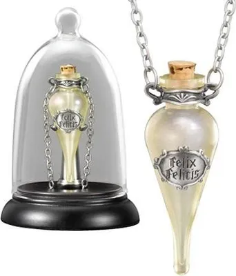 Zdjęcie produktu dla Wisiorek Harry Potter z łańcuszkiem i gablotką na biżuterię Felix Felicis