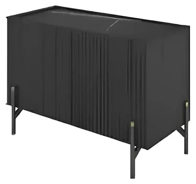 Produktbild von Designer Büromöbel SChreibtisch Sideboard Schwarze Arbeitszimmermöbel