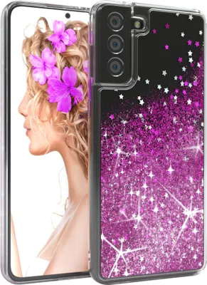 Produktbild von EAZY CASE - Glitzer Hülle kompatibel mit Samsung Galaxy S21 Plus 5G Glitzer Schutzhülle, Soft Case, Backcover Transparent mit Motiv