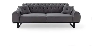 Immagine prodotto di Divano grigio Chesterfield a 3 posti Noble a tre posti per il soggiorno di design