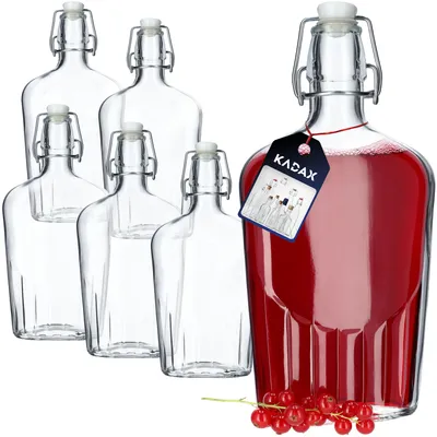 Produktbild von KADAX Obstlikörflasche mit Bügelverschluss, Bügelflasche, vintage Glasflasche