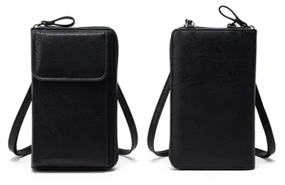 Produktbild von QKEPCY Handy Umhängetasche Damen Crossbody Umhängetaschen Leder Handytasche zum
