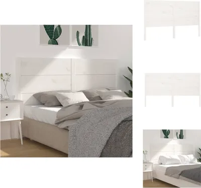 Produktbild von vidaXL Kopfteil Weiß 146x4x100 cm Massivholz Kiefer -  Kopf- & Fußenden