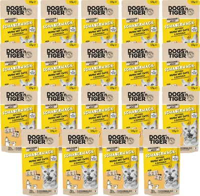 Obrázok produktu pre Dogs'n Tiger Adult mokré krmivo pre mačky, Schabernack, kuracie mäso, kačica a cuketa, 24x 125g