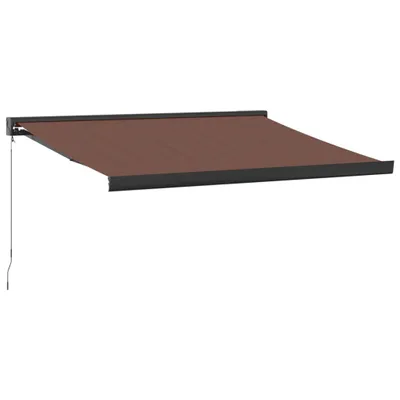 Image de vidaXL Auvent manuel marron 350x250 cm