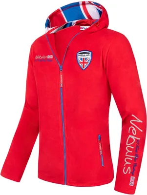 Produktbild von Nebulus Fleecejacke KINGHOOD Herren, warme Fleece Jacke, mit langem Full-Zip Reißverschluss, Q1710 - Herren, rot, S