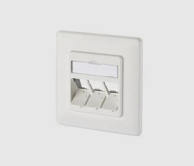 Image de METZ CONNECT Boîtier de raccordement Keystone UP 3 ports non équipé blanc pur
