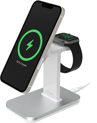 Productafbeelding van OtterBox draadloze 2-in-1 MagSafe-oplaadstation, grijs