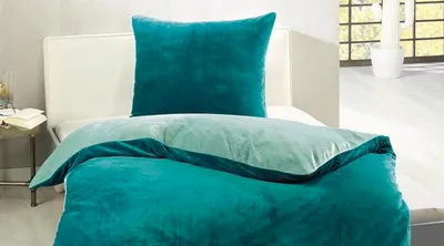 Produktbild von Gözze Cashmere Wende Bettwäsche aqua/petrol Komfort Bettbezug 155x220cm