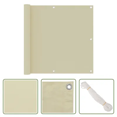 Produktbild von The Living Store Balkon-Sichtschutz Creme 90x500 cm Oxford-Gewebe