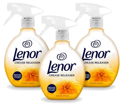 Productafbeelding van 3 x Lenor Anti-kreukspuit Summer Breeze - textielverfrisser - 500 ml - voordeelverpakking - 3 stuks