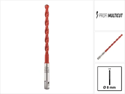 Immagine prodotto di Alpen HM-Universalbohrer Profi-Multicut SDS-Plus Länge 160 mm Bohrer 8,0 mm
